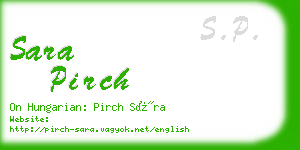 sara pirch business card